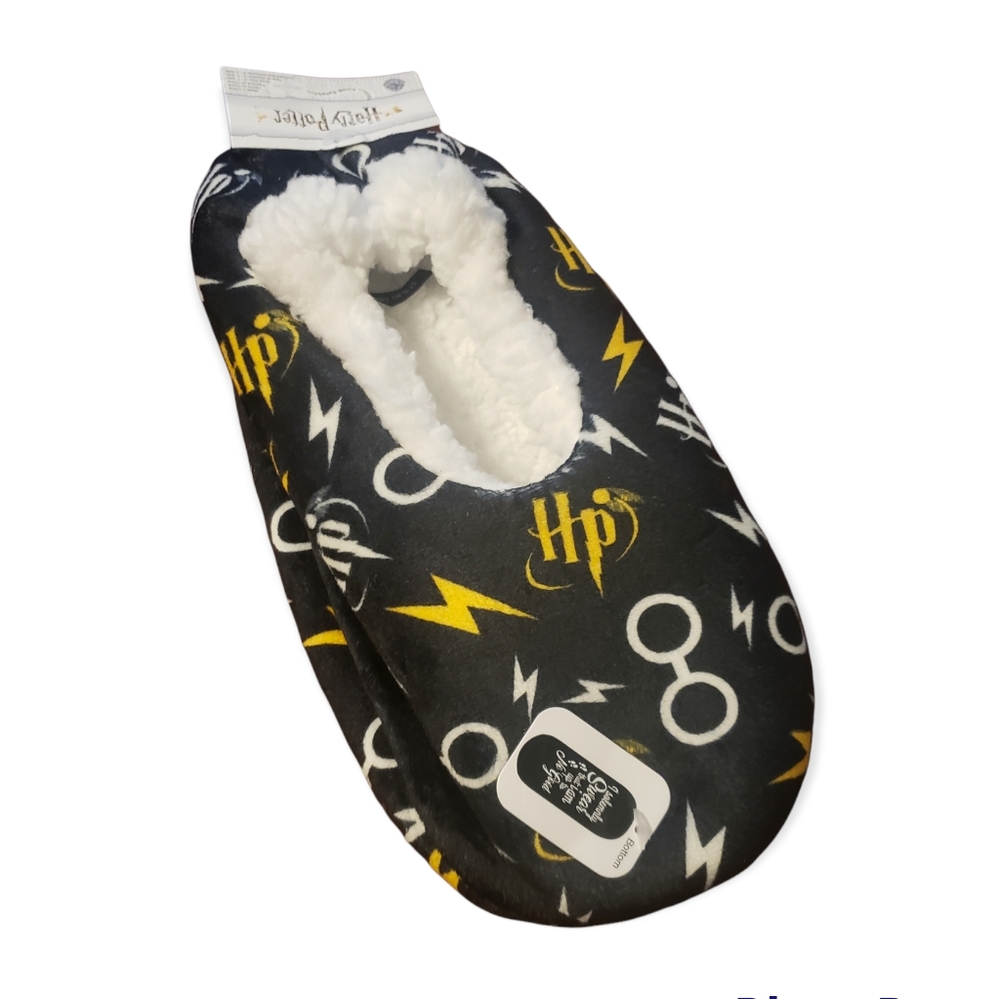 NWT Harry Potter Pull-On Slipper Socks Black Warner Bros size S/M